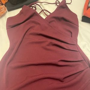 Maroon mini dress
